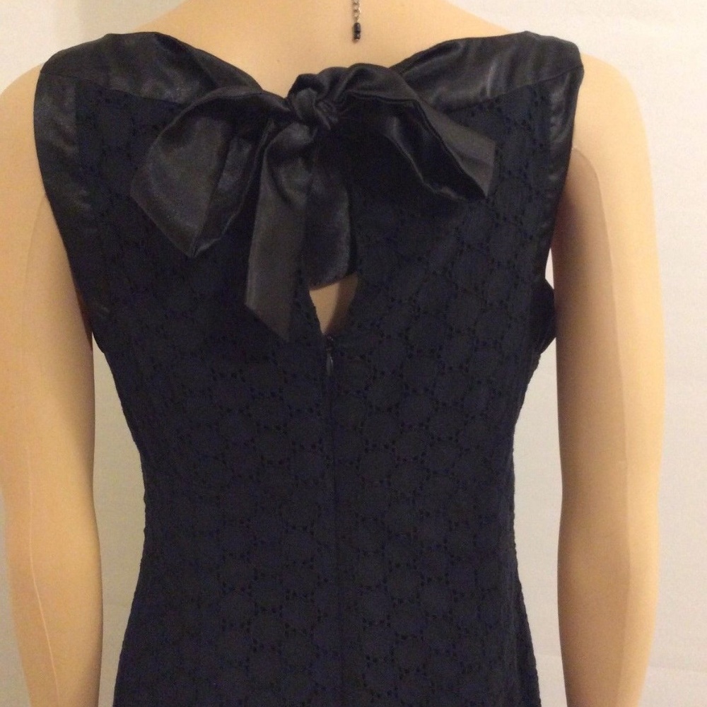 AGB Black Eyelet Retro Vintage Style Dress Size 8